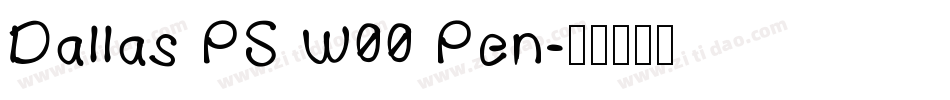 Dallas PS W00 Pen字体转换